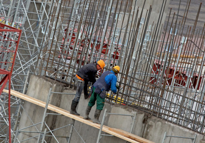 Строительстов нового стадиона  на Крестовском острове