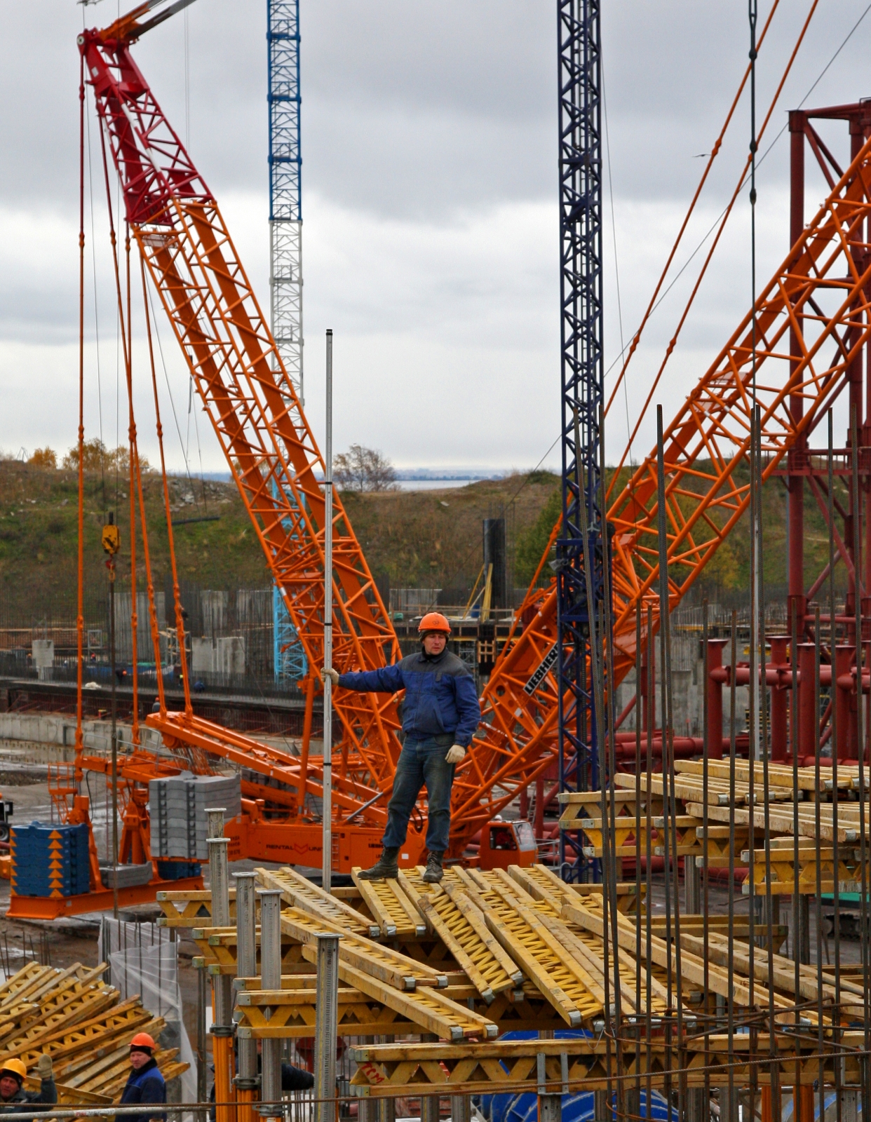 Строительстов нового стадиона  на Крестовском острове