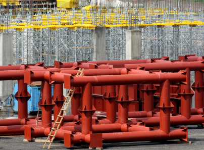 Строительстов нового стадиона  на Крестовском острове