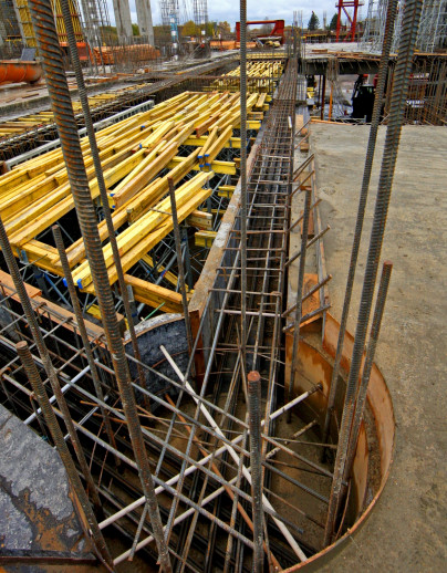 Строительстов нового стадиона  на Крестовском острове