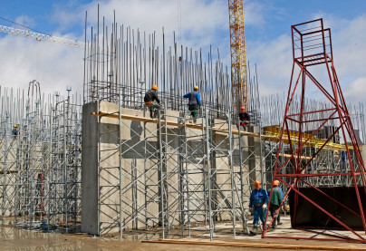 Строительстов нового стадиона  на Крестовском острове