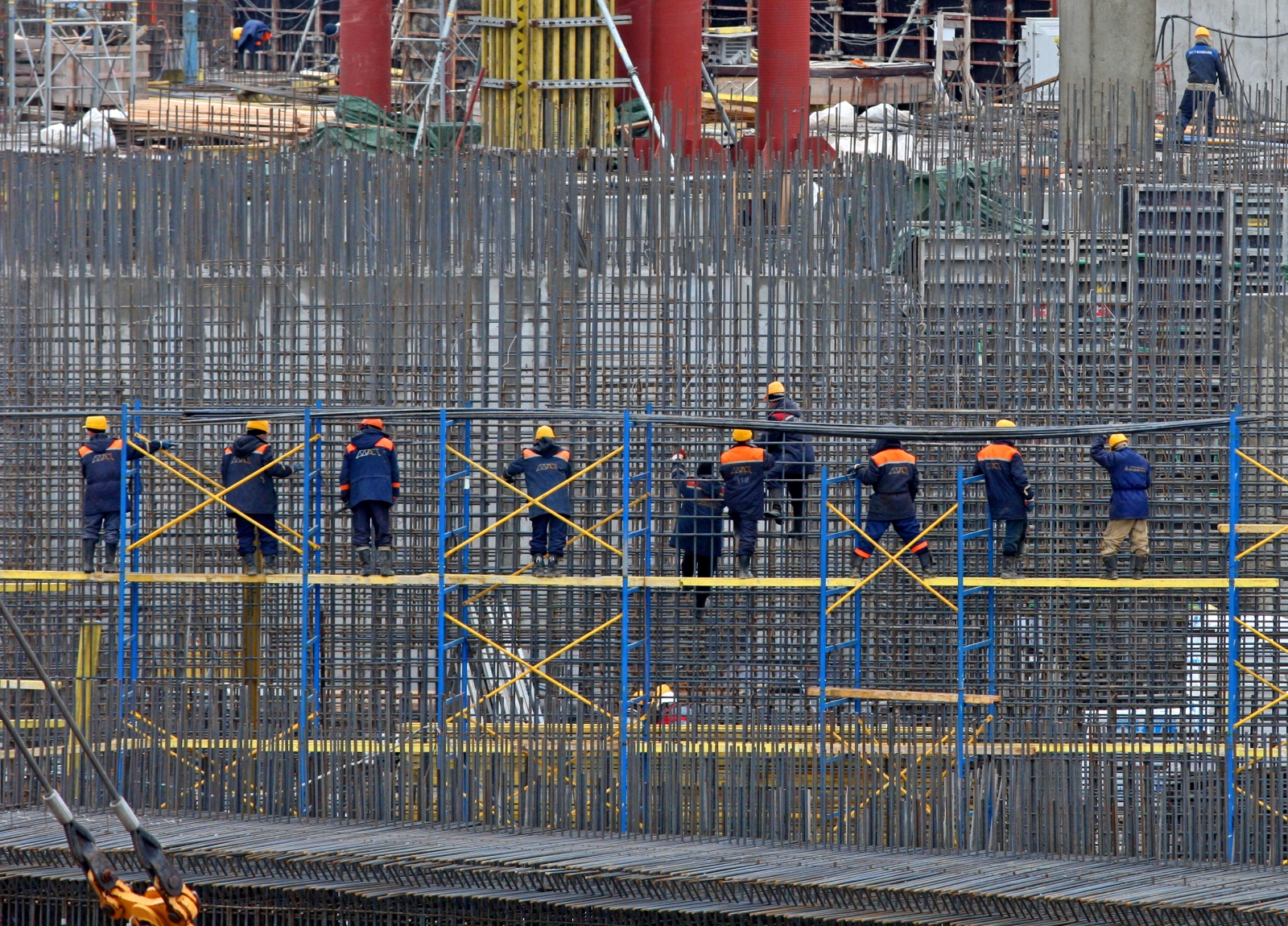 Строительстов нового стадиона  на Крестовском острове