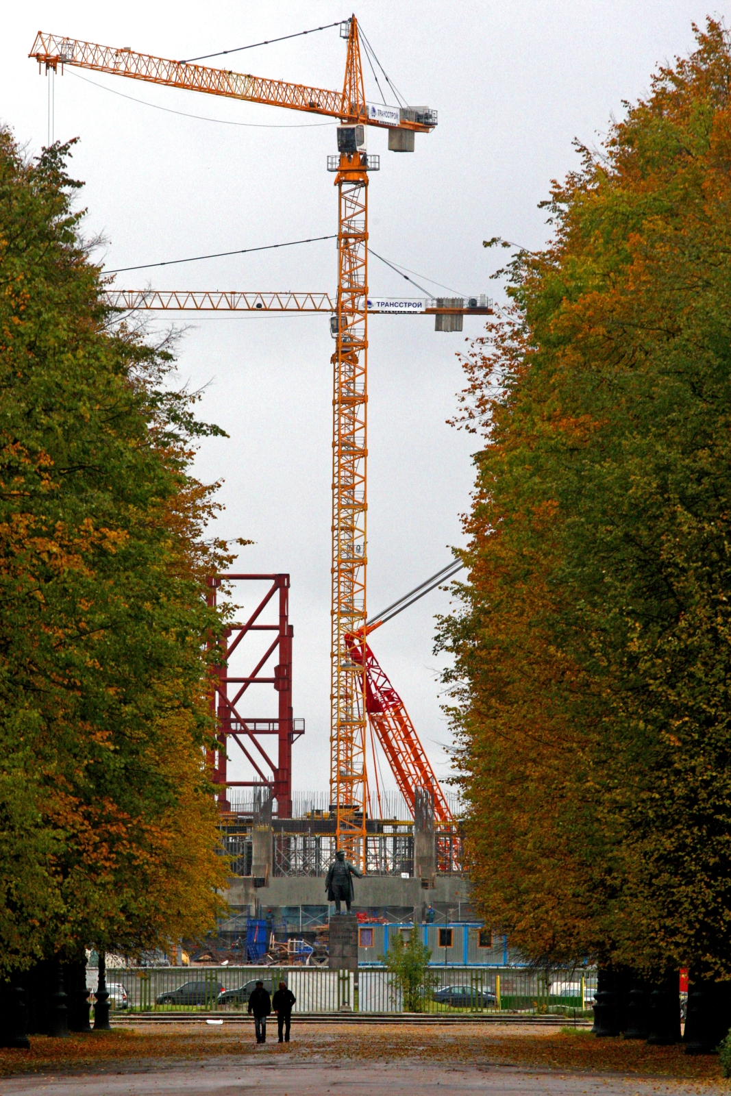 Строительстов нового стадиона  на Крестовском острове