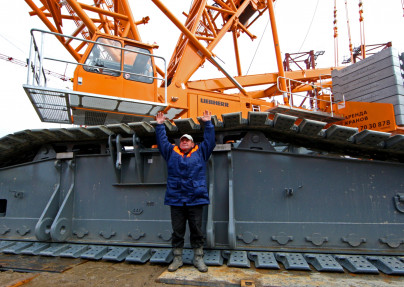 Строительстов нового стадиона  на Крестовском острове