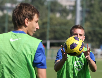 Тренировка команды Зенит U-17 перед отлетом в Крымск