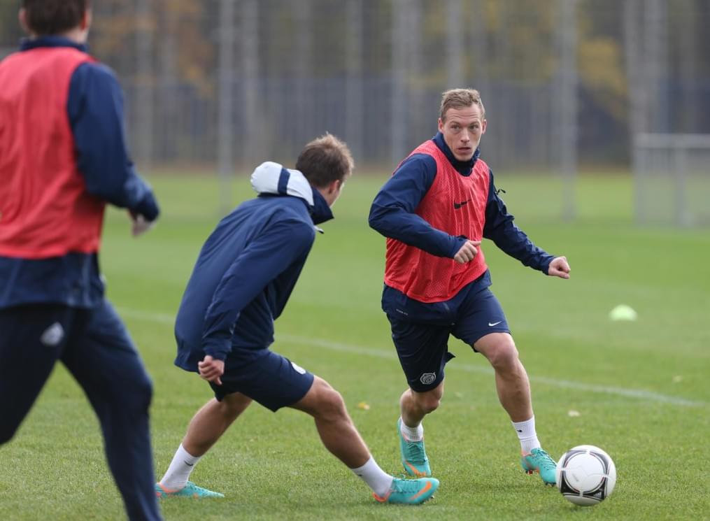 Тренировка перед матчем «Зенит» — «Кубань»