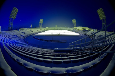 Большая спортивная арена СК «Петровский» готовится к проведению матча
