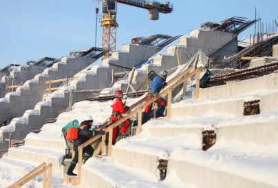 Строительство стадиона на Крестовском острове. 