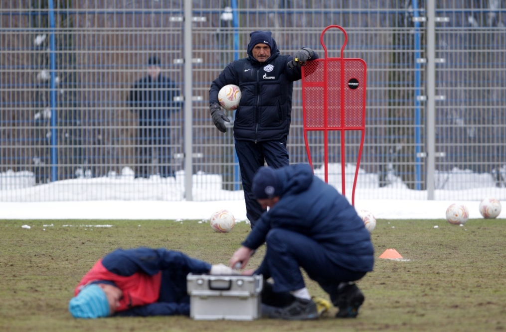 «Зенит»  провел  тренировку в Удельном парке.