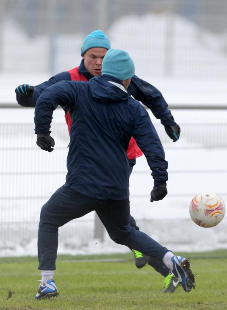 «Зенит»  провел  тренировку в Удельном парке.