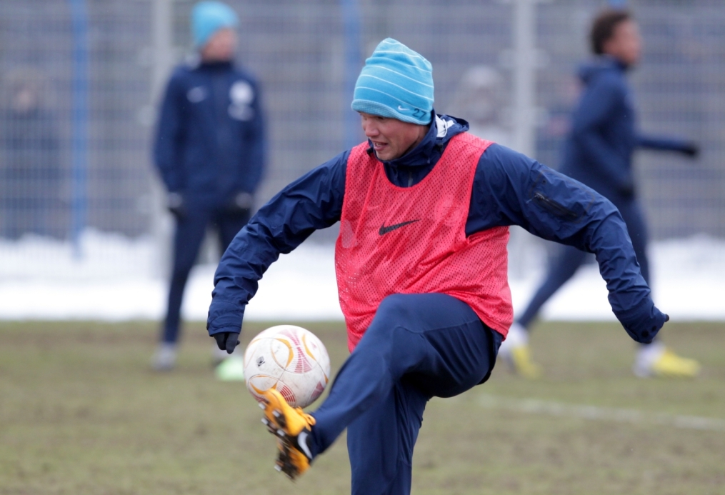 «Зенит»  провел  тренировку в Удельном парке.