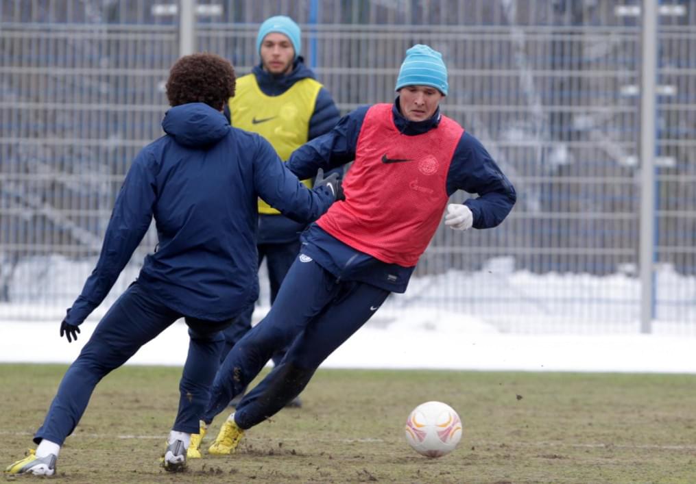 «Зенит»  провел  тренировку в Удельном парке.