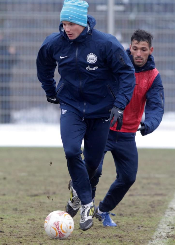 «Зенит»  провел  тренировку в Удельном парке.