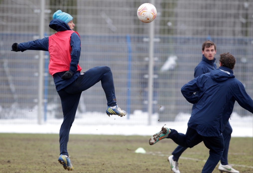 «Зенит»  провел  тренировку в Удельном парке.