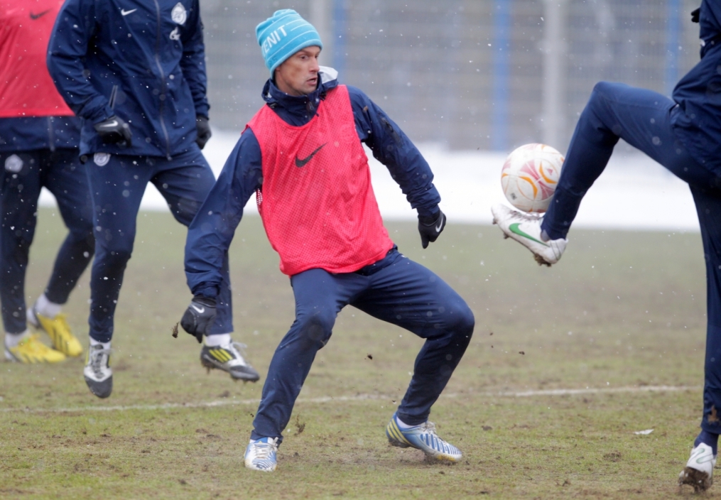 «Зенит»  провел  тренировку в Удельном парке.