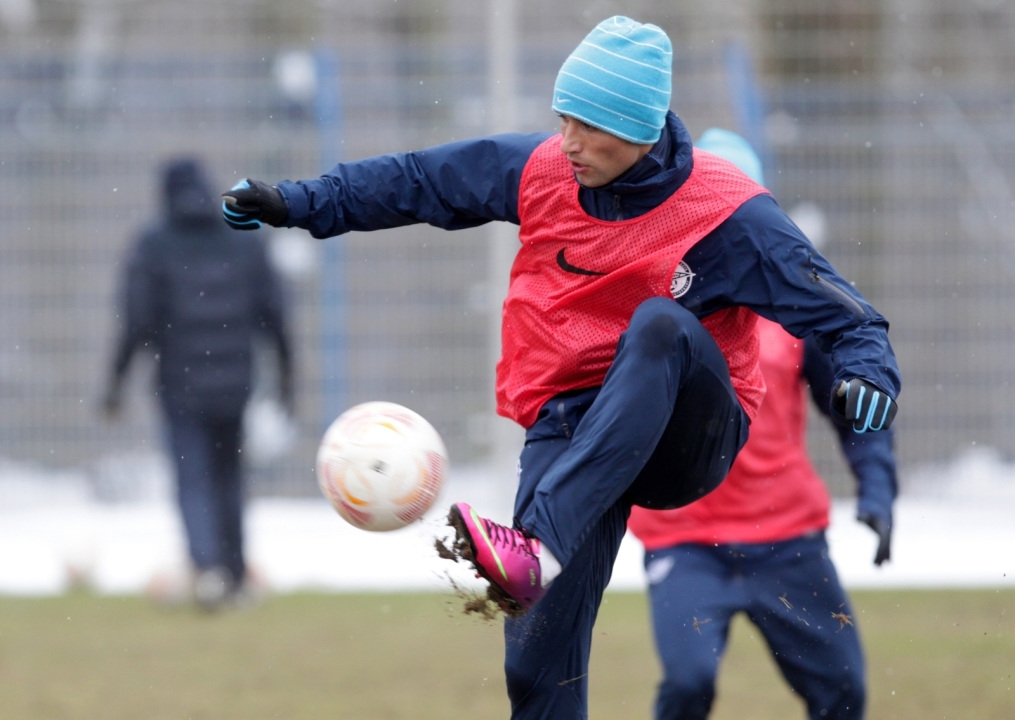 «Зенит»  провел  тренировку в Удельном парке.