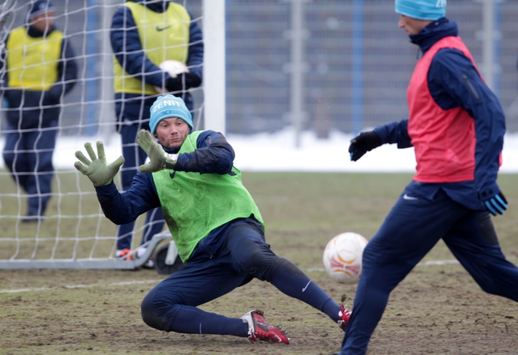 «Зенит»  провел  тренировку в Удельном парке.
