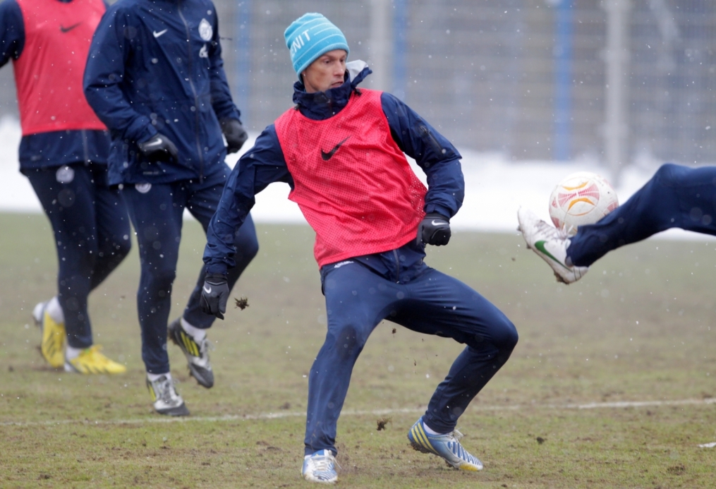 «Зенит»  провел  тренировку в Удельном парке.