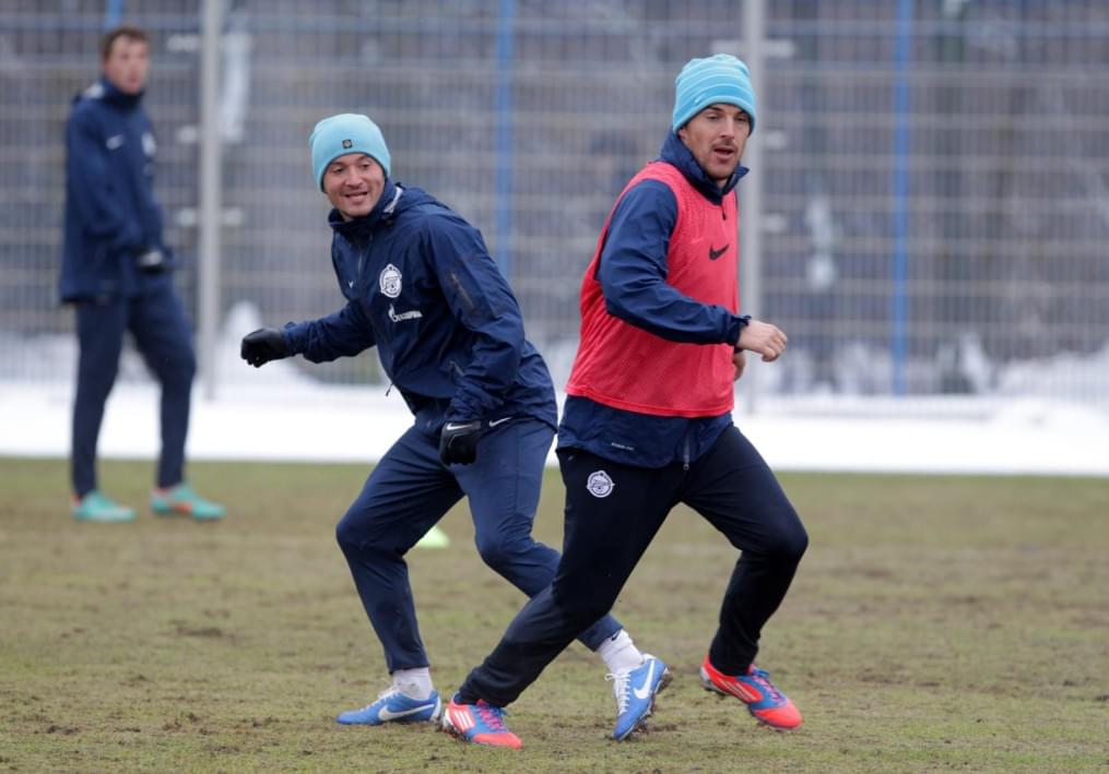 «Зенит»  провел  тренировку в Удельном парке.