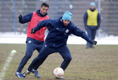 «Зенит»  провел  тренировку в Удельном парке.