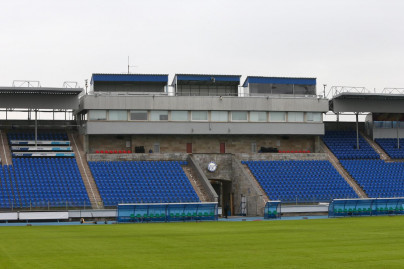 Стадион «Петровский» перед матчем 1/16 финала Лиги Европы УЕФА против «Ливерпуля»