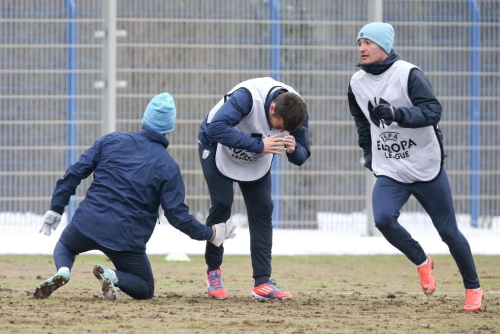 Тренировка «Зенита» перед матчем  «Зенит» — «Ливерпуль»