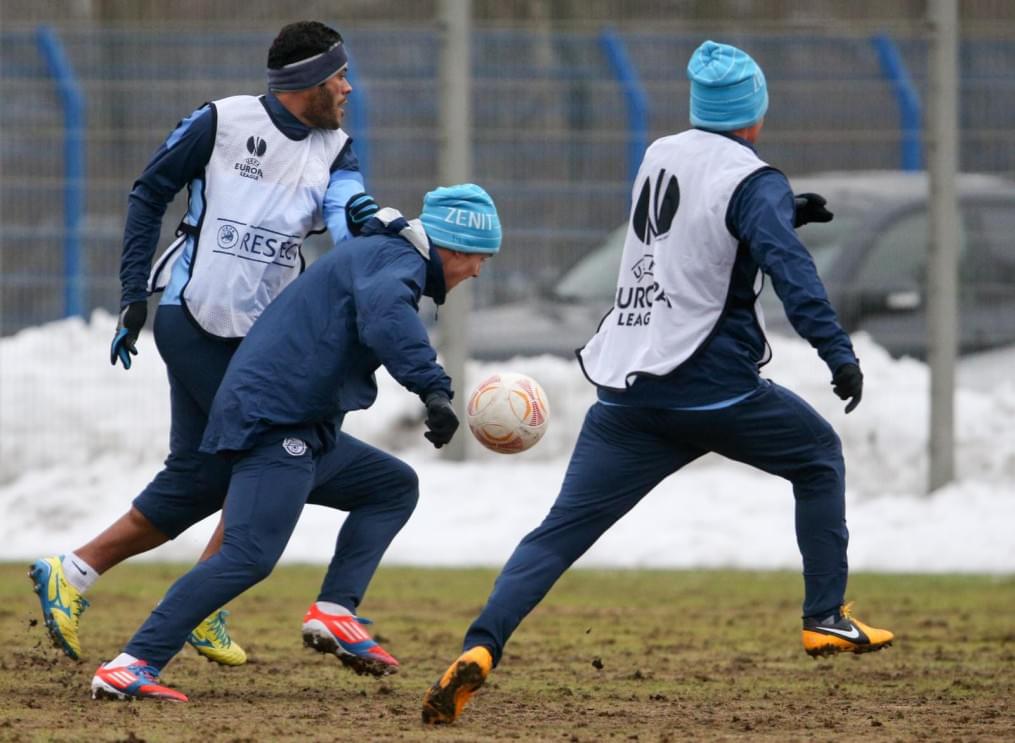Тренировка «Зенита» перед матчем  «Зенит» — «Ливерпуль»