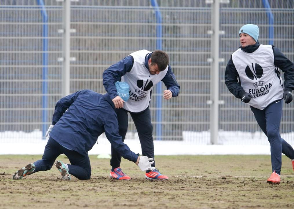 Тренировка «Зенита» перед матчем  «Зенит» — «Ливерпуль»