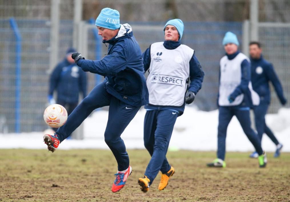 Тренировка «Зенита» перед матчем  «Зенит» — «Ливерпуль»