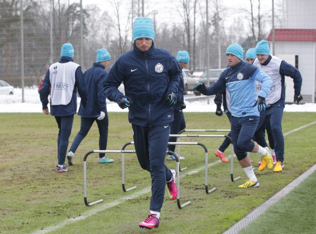 Тренировка «Зенита» перед матчем  «Зенит» — «Ливерпуль»