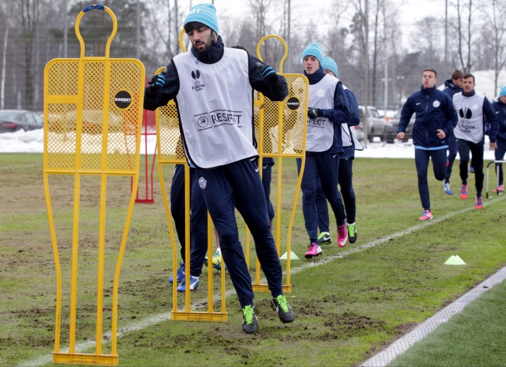 Тренировка «Зенита» перед матчем  «Зенит» — «Ливерпуль»