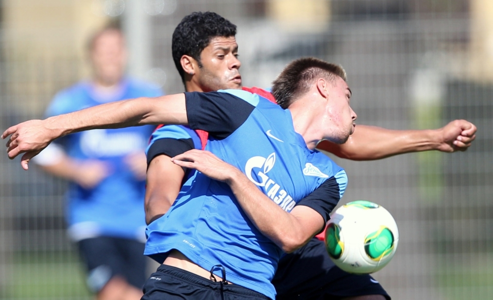 Тренировка основного состава ФК «Зенит» перед  матчем «Зенит» — «Нордшелланд»