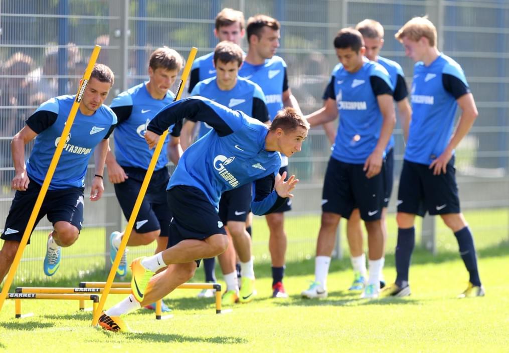 Тренировка основного состава ФК «Зенит» перед  матчем «Зенит» — «Нордшелланд»