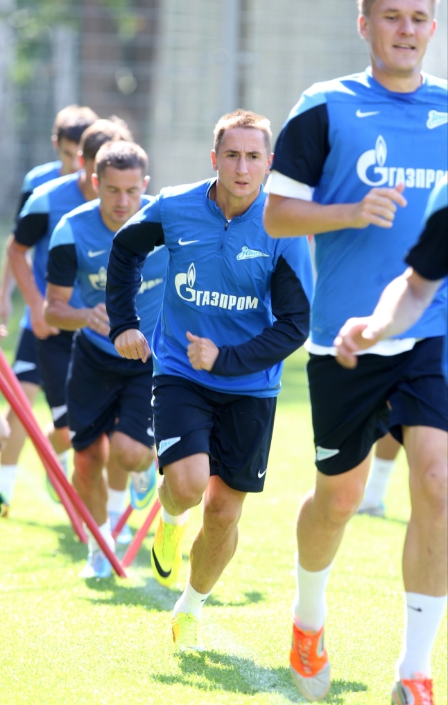 Тренировка основного состава ФК «Зенит» перед  матчем «Зенит» — «Нордшелланд»