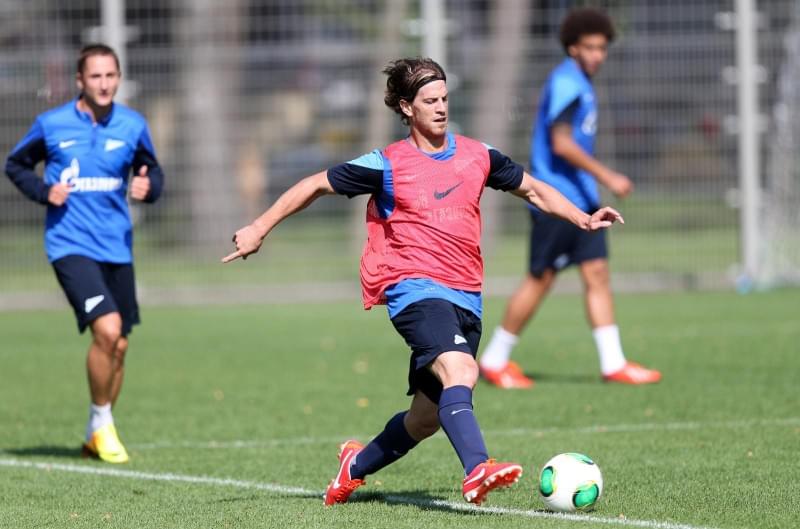 Тренировка основного состава ФК «Зенит» перед  матчем «Зенит» — «Нордшелланд»
