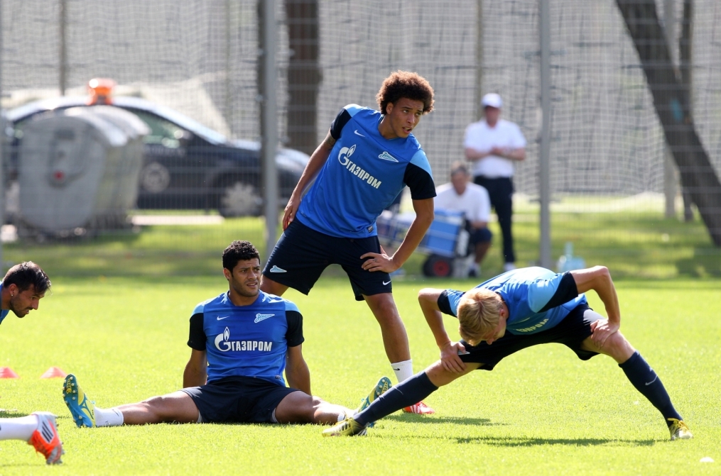 Тренировка основного состава ФК «Зенит» перед  матчем «Зенит» — «Нордшелланд»