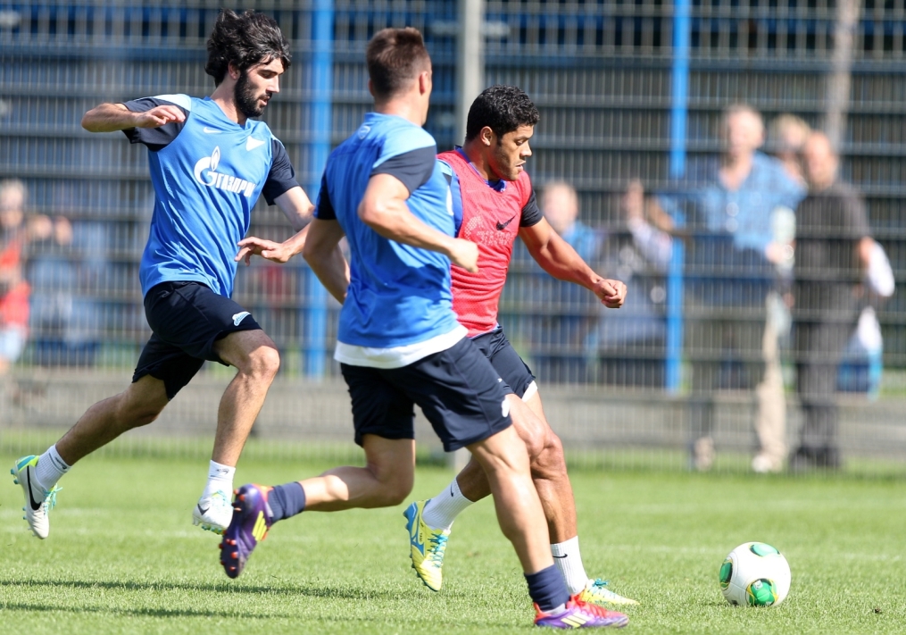 Тренировка основного состава ФК «Зенит» перед  матчем «Зенит» — «Нордшелланд»