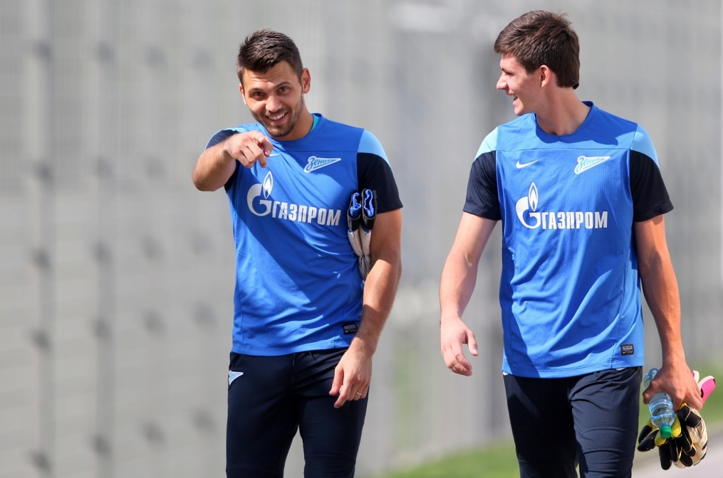 Тренировка основного состава ФК «Зенит» перед  матчем «Зенит» — «Нордшелланд»