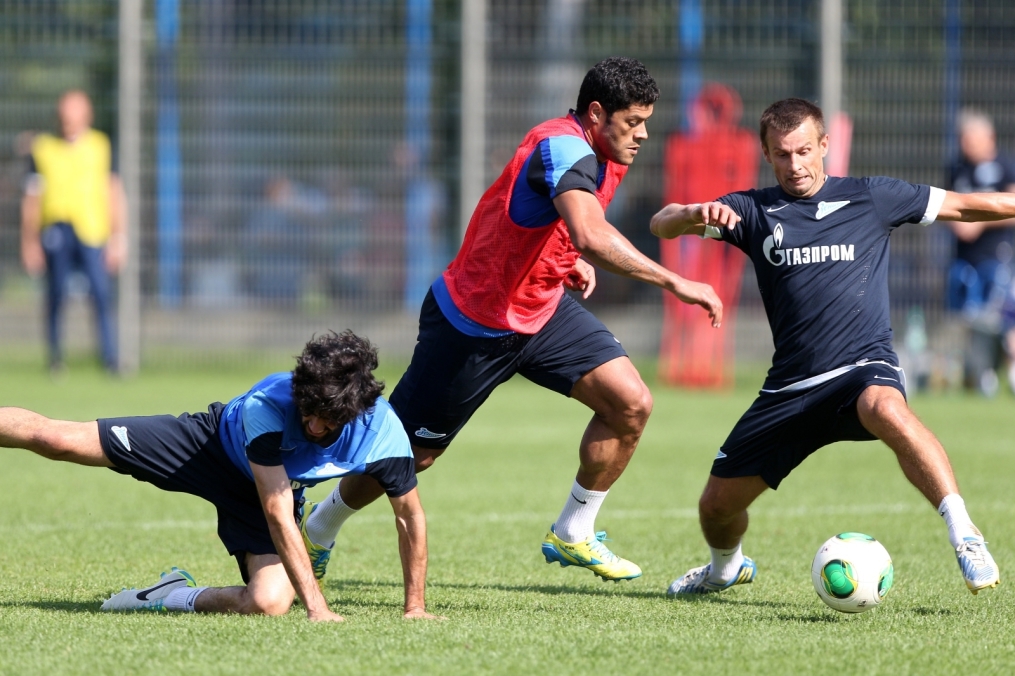 Тренировка основного состава ФК «Зенит» перед  матчем «Зенит» — «Нордшелланд»