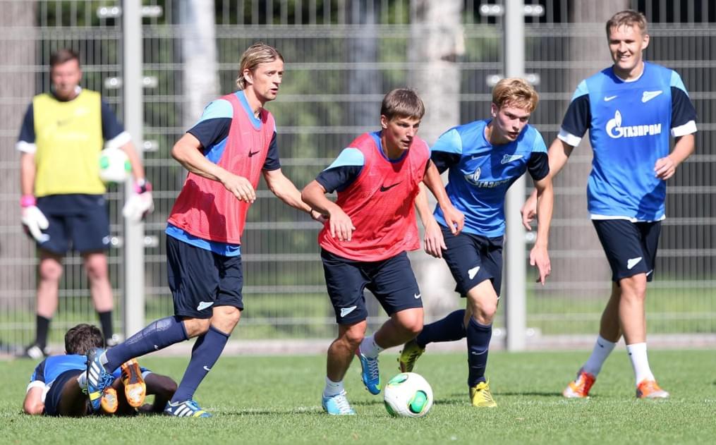 Тренировка основного состава ФК «Зенит» перед  матчем «Зенит» — «Нордшелланд»