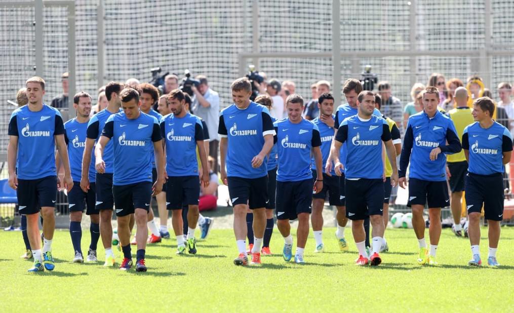 Тренировка основного состава ФК «Зенит» перед  матчем «Зенит» — «Нордшелланд»