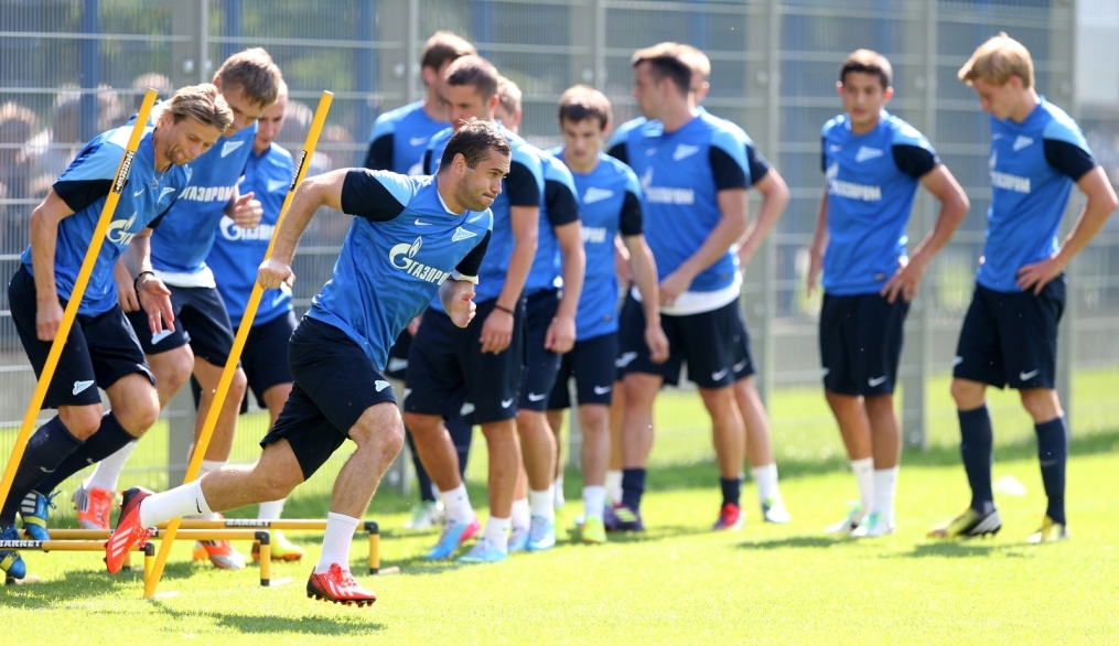 Тренировка основного состава ФК «Зенит» перед  матчем «Зенит» — «Нордшелланд»
