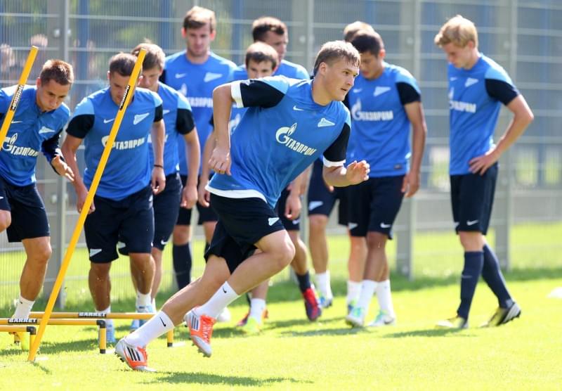 Тренировка основного состава ФК «Зенит» перед  матчем «Зенит» — «Нордшелланд»