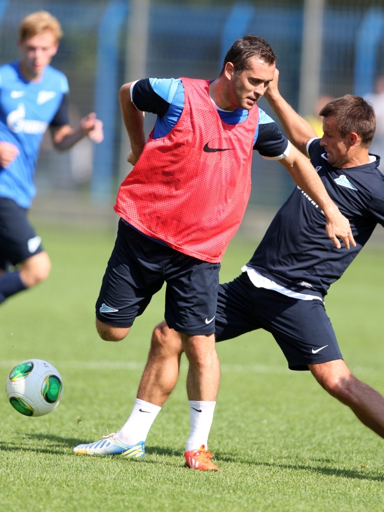 Тренировка основного состава ФК «Зенит» перед  матчем «Зенит» — «Нордшелланд»