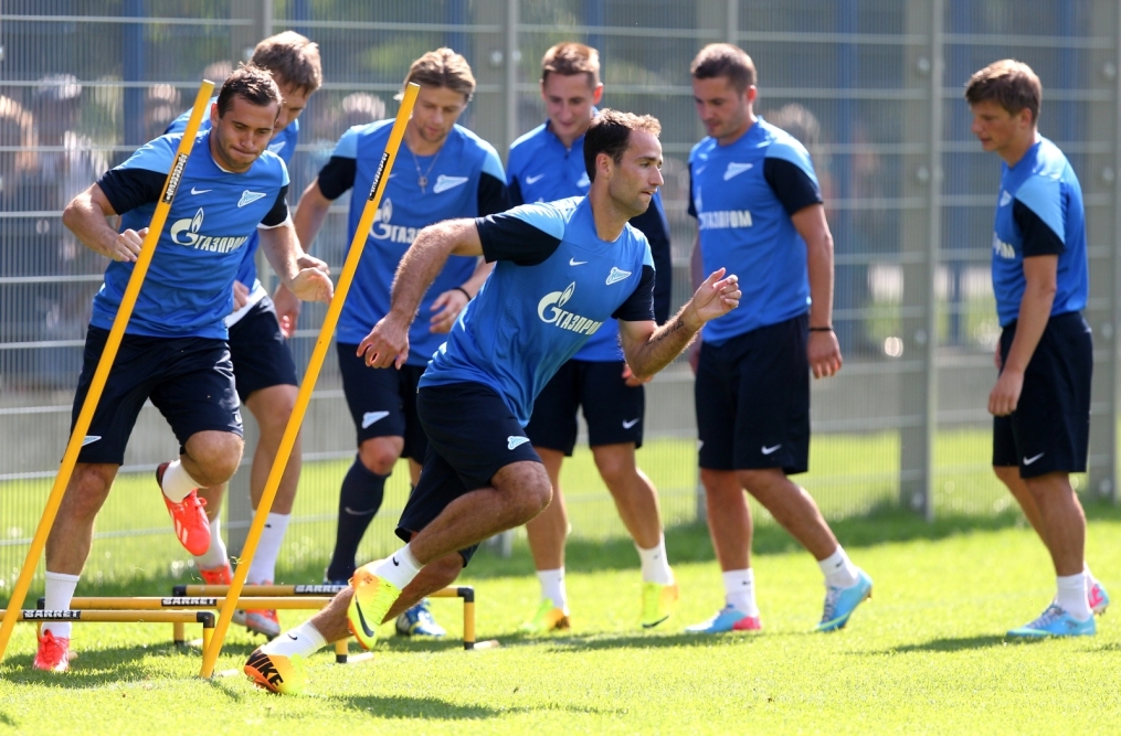 Тренировка основного состава ФК «Зенит» перед  матчем «Зенит» — «Нордшелланд»
