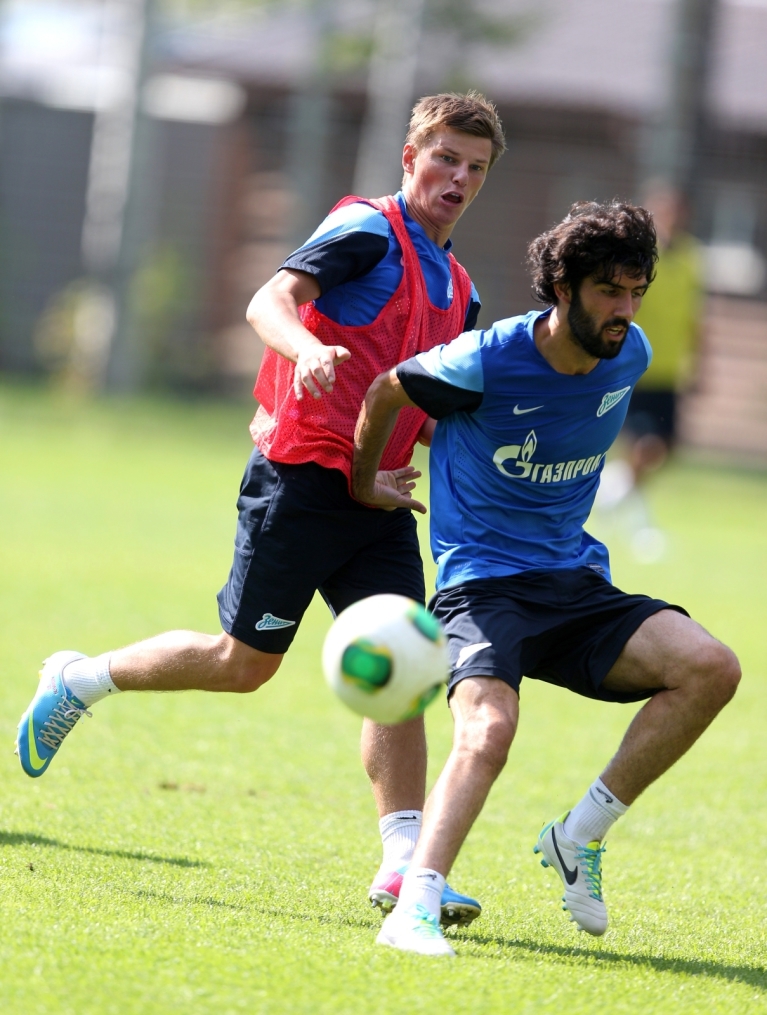 Тренировка основного состава ФК «Зенит» перед  матчем «Зенит» — «Нордшелланд»