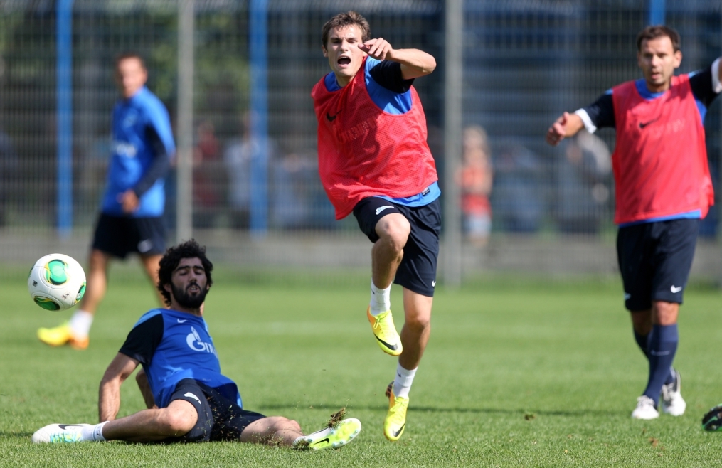 Тренировка основного состава ФК «Зенит» перед  матчем «Зенит» — «Нордшелланд»