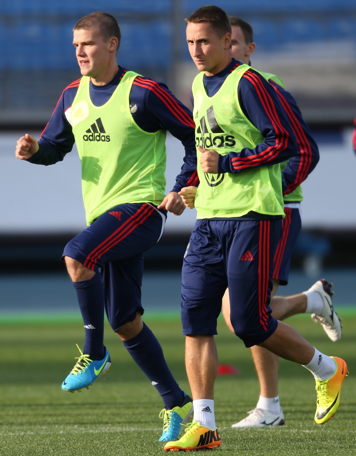 Тренировка сборной России перед матчем с Израилем на «Петровском»