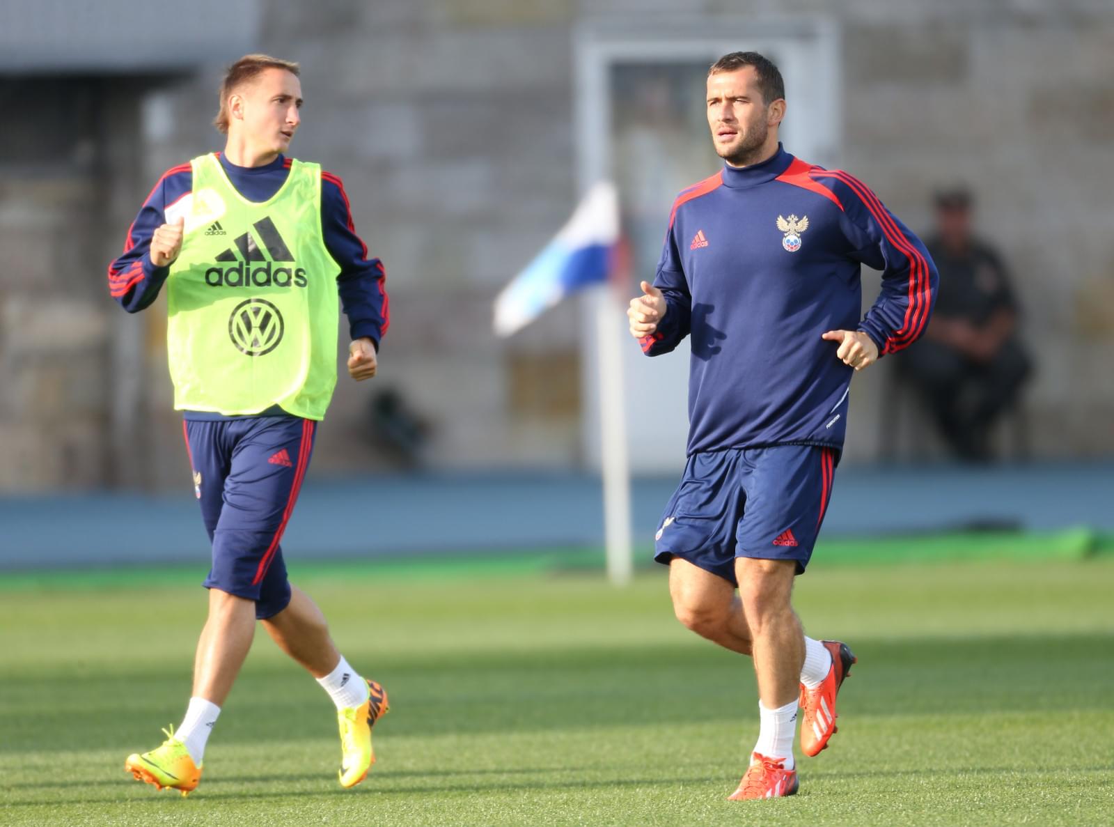 Тренировка сборной России перед матчем с Израилем на «Петровском»