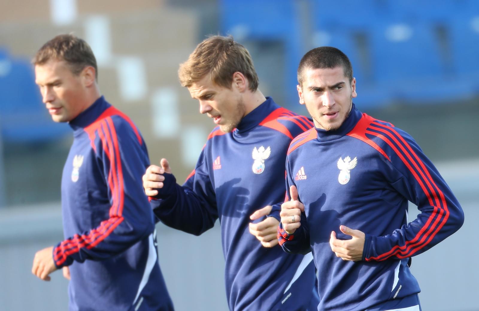 Тренировка сборной России перед матчем с Израилем на «Петровском»